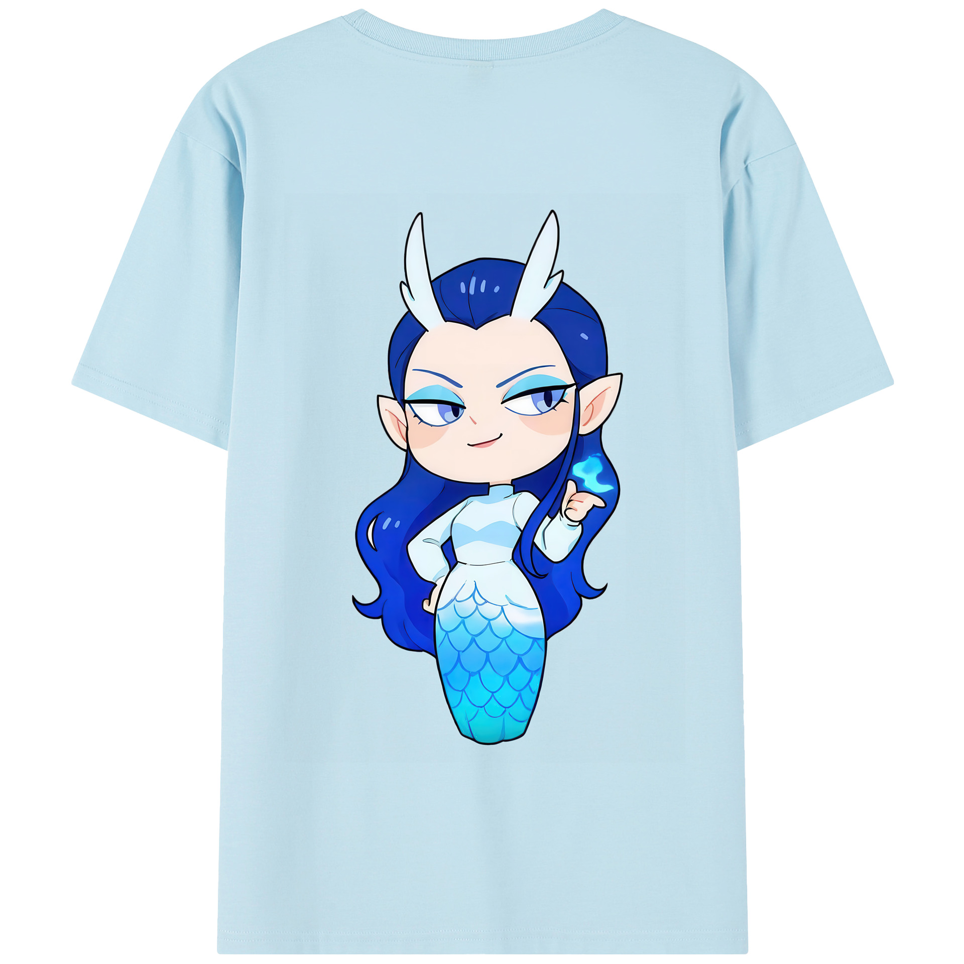 （画像用） Ne Zha 2 ナタ 魔童の大暴れ 綿100％半袖Tシャツ（背面プリント）